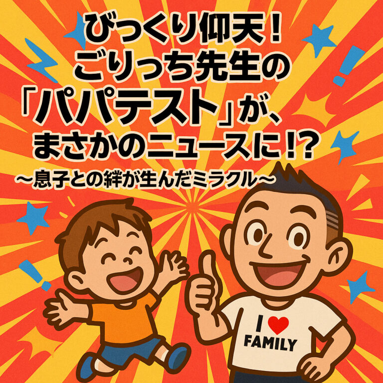 びっくり仰天！ごりっち先生の「パパテスト」が、まさかのニュースに！？〜息子との絆が生んだミラクル〜