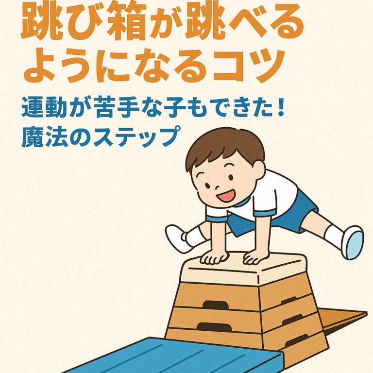 跳び箱が跳べるようになるコツ｜運動が苦手な子もできた！魔法のステップ