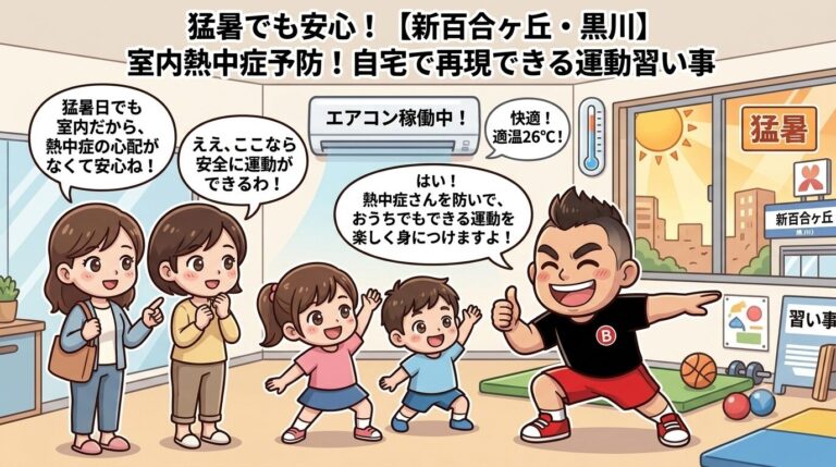 猛暑でも安心！【新百合ヶ丘・黒川】室内で熱中症を防ぎ「おうちで再現できる運動」が身につく習い事のメリット
