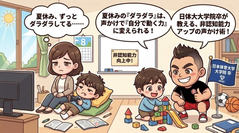 日体大大学院卒が伝授！夏休みの「ダラダラ」を「自分で動く力（非認知能力）」に変える声かけ術