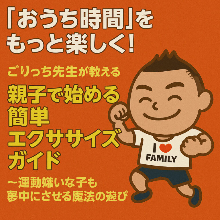 「おうち時間」をもっと楽しく！ごりっち先生が教える、親子で始める簡単エクササイズガイド〜運動嫌いな子も夢中にさせる魔法の遊び〜