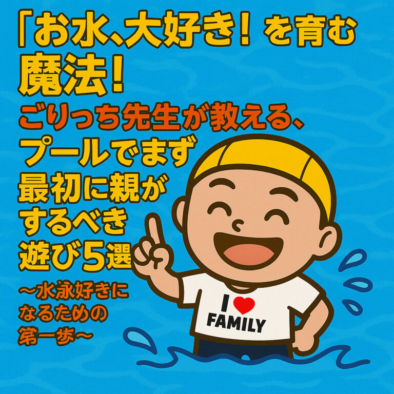 「お水、大好き！」を育む魔法！ごりっち先生が教える、プールでまず最初に親がするべき遊び５選！〜水泳好きになるための第一歩〜