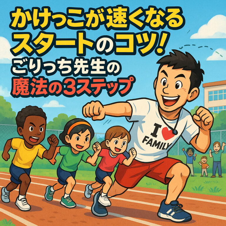 【秋の運動会に向けて】ごりっち先生が教える！「かけっこが速くなるコツ〜スタート編〜」これで差をつけよう！