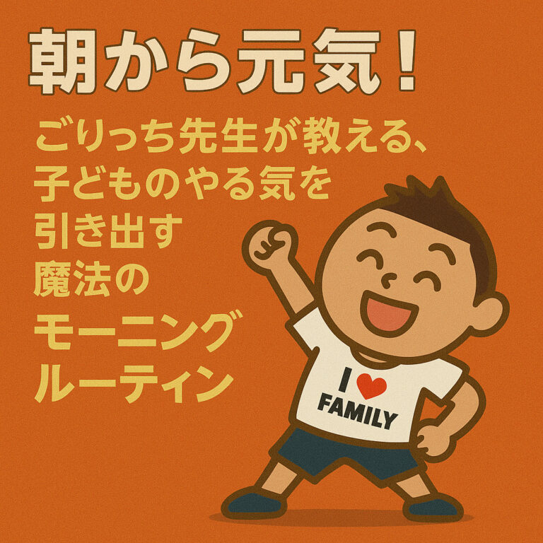 「朝から元気！」を叶える！ごりっち先生が教える、子どものやる気を引き出す魔法のモーニングルーティン