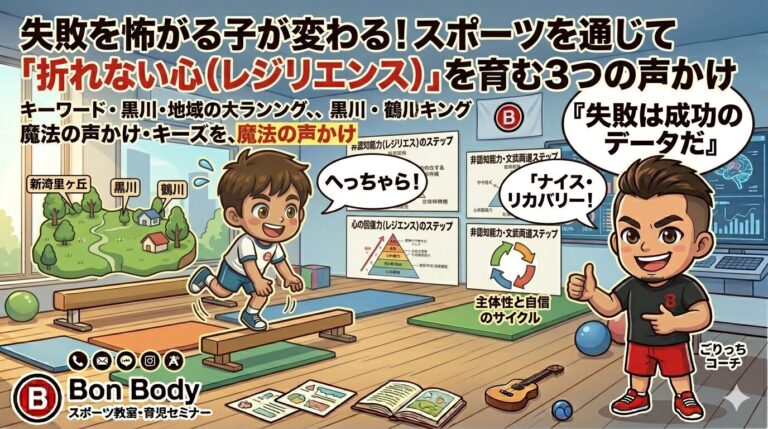 失敗を怖がる子が変わる！スポーツを通じて「折れない心（レジリエンス）」を育む3つの声かけ