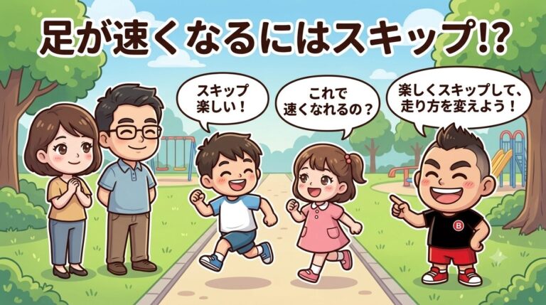 【足が速くなる方法】たかがスキップと侮るなかれ！子どもの足が劇的に速くなる「バネ」の秘密とプロの指導法