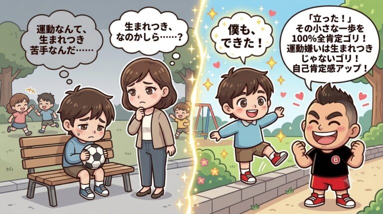 &nbsp;「運動嫌い」の原因は生まれつきじゃない？子どもの自己肯定感を高める「全肯定」の育児ハック
