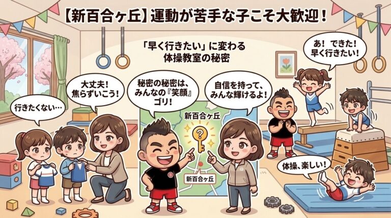 【新百合ヶ丘】運動が苦手な子こそ大歓迎！「行きたくない」が「早く行きたい」に変わる体操教室の秘密